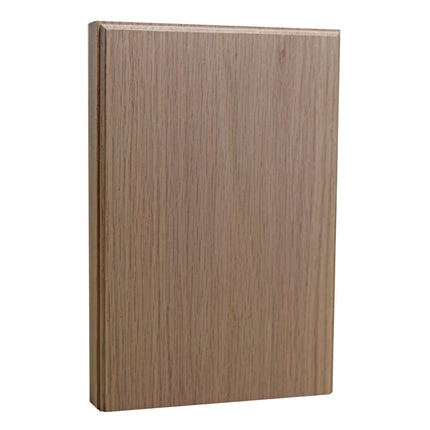 EWAP98 Casing Plinth Block 1 inch x 5-1/2 Inch x 8-1/4 inch Tall Red Oak