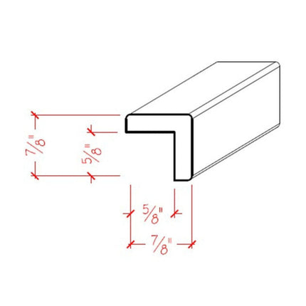 EWCG11 Corner Guard Molding 7/8" x 7/8" Trim. Unfinished