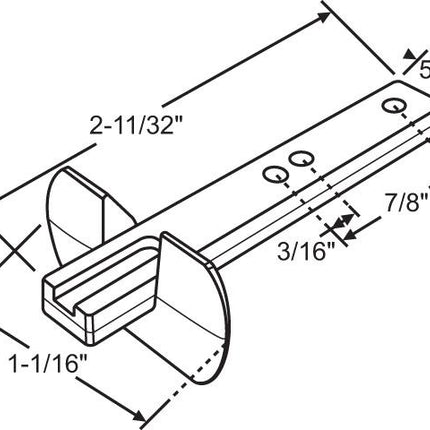 S1147 Pivot Bar 3 Holes New Style - 85 Series Balance Accessory - Double Hung known part number 900-22450NS