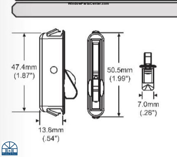 SS20012 Vinyl Single Hung Routed Window Operated Control Device WOCD M ...